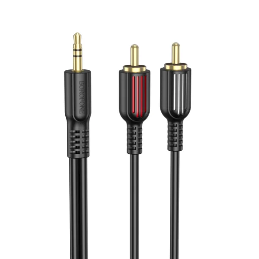 Borofone BL11 Jack 3.5mm - 2x RCA 1.5m kábel fekete - 1