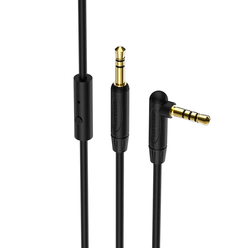Borofone BL5 3.5mm jack audio kábel mikrofonnal döntött 1m fekete - 5