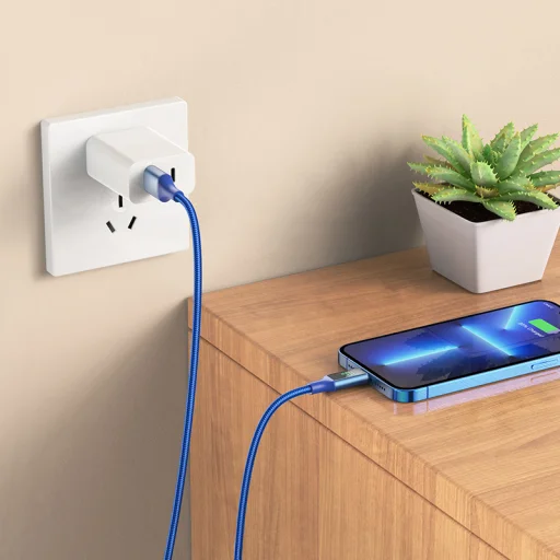 Borofone BU32 Exclusive USB - Lightning 2.4A 1.2m kék - 4