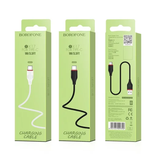 Borofone BX17 Enjoy USB - USB Type-C kábel 3A 1m fekete - 4