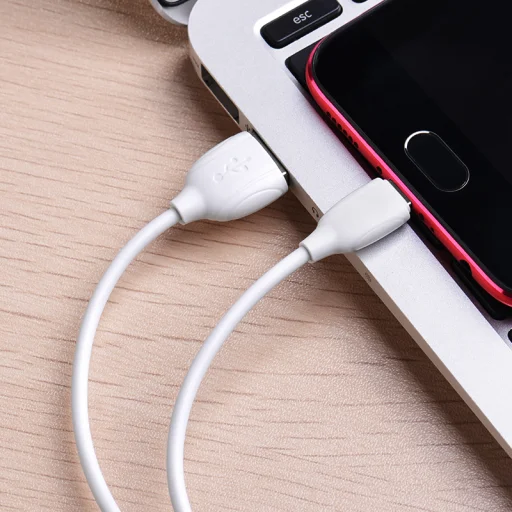 Borofone BX19 Benefit USB - Micro USB kábel 2.4A 1m fehér - 2