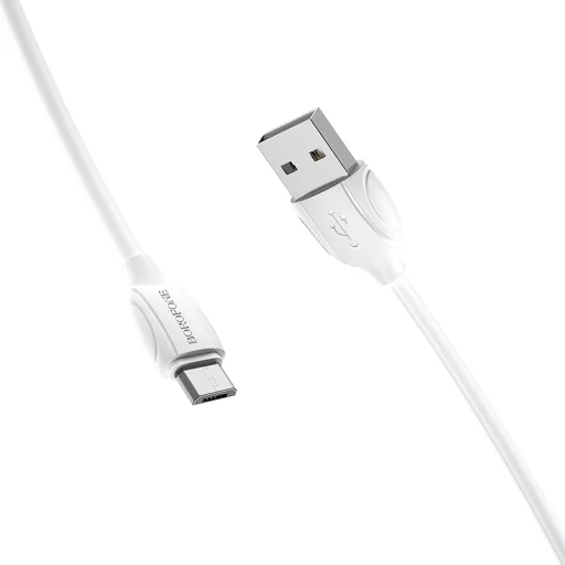 Borofone BX19 Benefit USB - Micro USB kábel 2.4A 1m fehér - 3