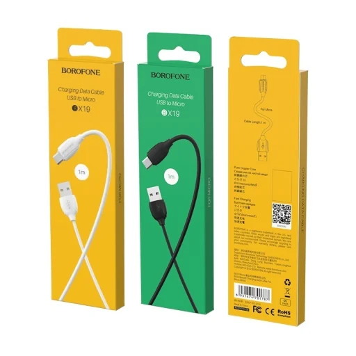 Borofone BX19 Benefit USB - Micro USB kábel 2.4A 1m fekete - 4
