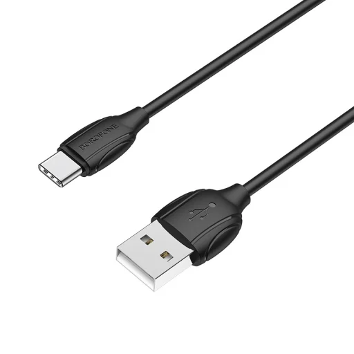 Borofone BX19 Benefit USB - USB Type-C kábel 3A 1m fekete - 4