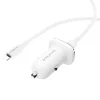 Borofone BZ12B Lasting Power USB Autós töltő QC 3.0 18W 3A + USB Type-C - Lightning kábel fehér thumbnail