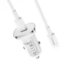 Borofone BZ12B Lasting Power USB Autós töltő QC 3.0 18W 3A + USB Type-C - Lightning kábel fehér thumbnail