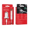Borofone BZ12B Lasting Power USB Autós töltő QC 3.0 18W 3A + USB Type-C - Lightning kábel fehér thumbnail