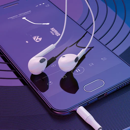 Borofone BM54 Maya Vezetékes fülhallgató mikrofonnal 3.5mm jack fehér - 3