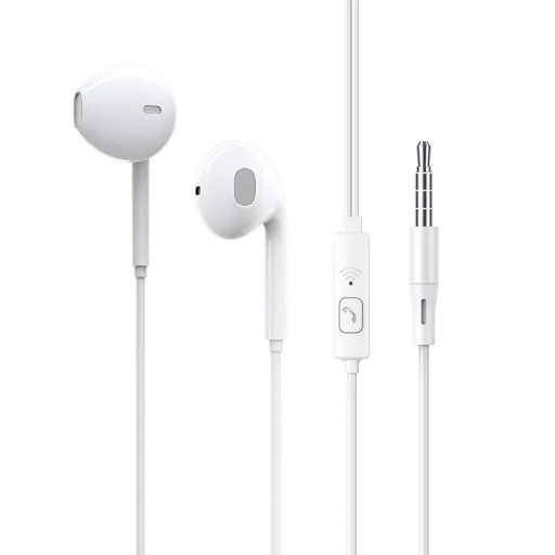 Borofone BM54 Maya Vezetékes fülhallgató mikrofonnal 3.5mm jack fehér - 1