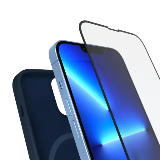 iPhone 13/13 Pro/14 Next One Screen Protector All-rounder kijelzővédő üvegfólia fekete kerettel (IPH-6.1-2021-ALR) - 3