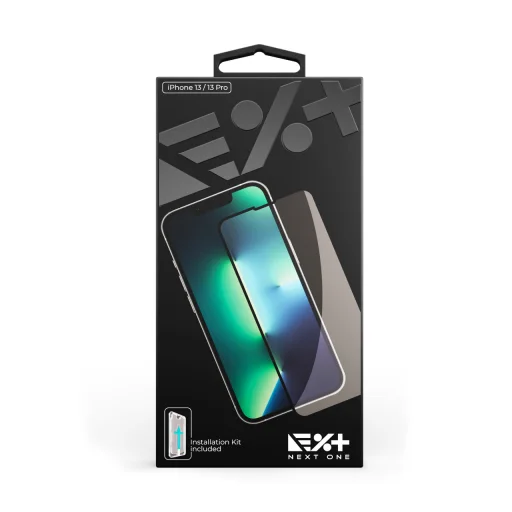 iPhone 13/13 Pro/14 Next One Screen Protector All-rounder kijelzővédő üvegfólia fekete kerettel (IPH-6.1-2021-ALR) - 9