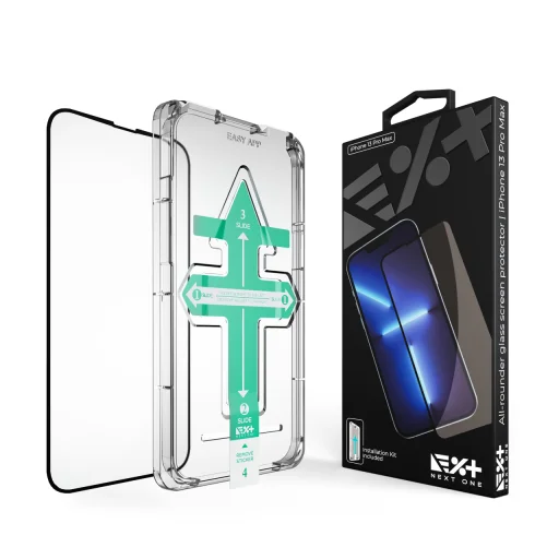 iPhone 13 Pro Max/14 Plus Next One Screen Protector All-rounder kijelzővédő üvegfólia fekete kerettel (IPH-6.7-2021-ALR) - 4