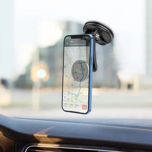 Borofone BH64 Bora Univerzálismágneses autós telefontartó műszerfalra vagy szélvédőre fekete - 3