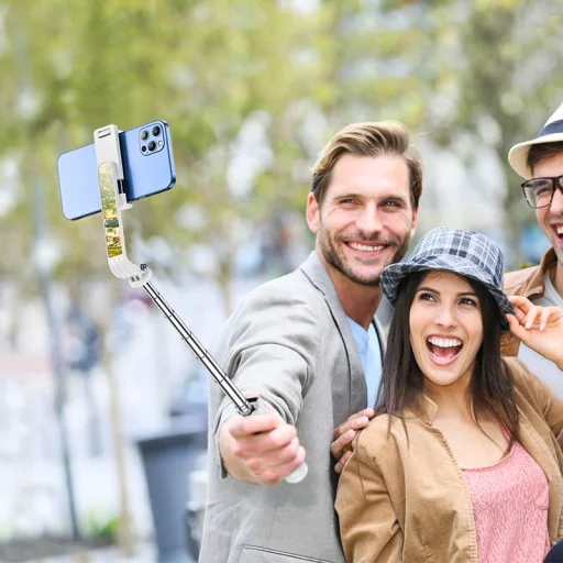 Borofone BY9 Streamer Selfie bot és tripod bluetooth távirányítóval fekete - 2