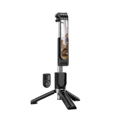 Borofone BY9 Streamer Selfie bot és tripod bluetooth távirányítóval fekete