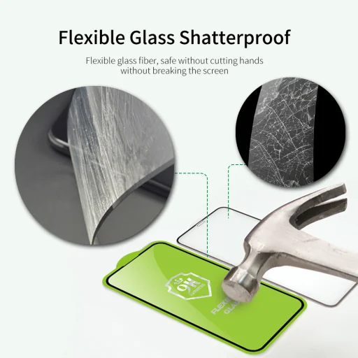 Samsung A12 Bestsuit Flexibilis 5D Hybrid 9H kijelzővédő üvególia fekete - 6