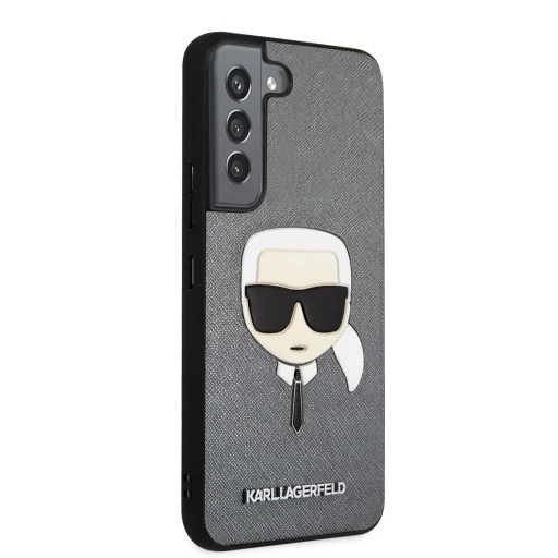 Samsung Galaxy S22 Plus Karl Lagerfeld Saffiano Head tok ezüst (KLHCS22MSAKHSL) - 3