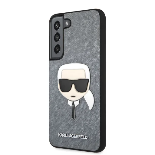 Samsung Galaxy S22 Plus Karl Lagerfeld Saffiano Head tok ezüst (KLHCS22MSAKHSL) - 1