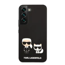 Samsung Galaxy S22 Plus Karl Lagerfeld KLHCS22MSSKCK Karl Choupette Liquid Silicone tok fekete