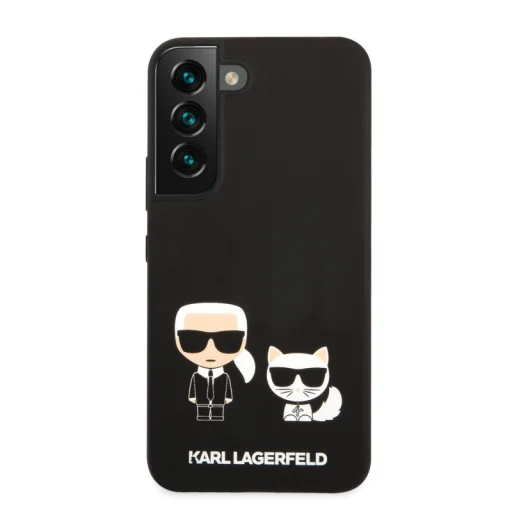 Samsung Galaxy S22 Plus Karl Lagerfeld KLHCS22MSSKCK Karl Choupette Liquid Silicone tok fekete - 1