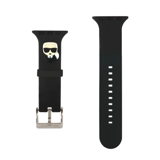 Apple Watch 4/5/6/7/8/SE/Ultra (42/44/45/49mm) Karl Lagerfeld Karl Head óraszíj fekete (KLAWLOKHK) - 1