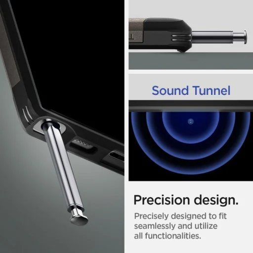 Samsung Galaxy S22 Ultra Spigen Tough Armor tok kihajtható támasszal gunmetal (ACS03923) - 13