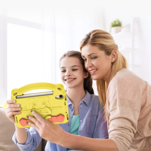 Apple iPad mini 6 2021 Dux Ducis Panda Szilikon tok gyerekeknek sárga - 3