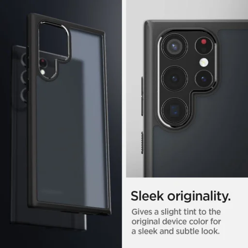 Samsung Galaxy S22 Ultra Spigen Ultra Hybrid tok frost fekete - 9