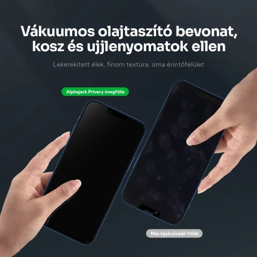 Samsung Galaxy S23+ Plus Privacy kijelzővédő üvegfólia 0.33mm 9H Alphajack - 6