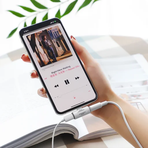 Borofone BV6 2x Lightning elosztó adapter fehér - 4