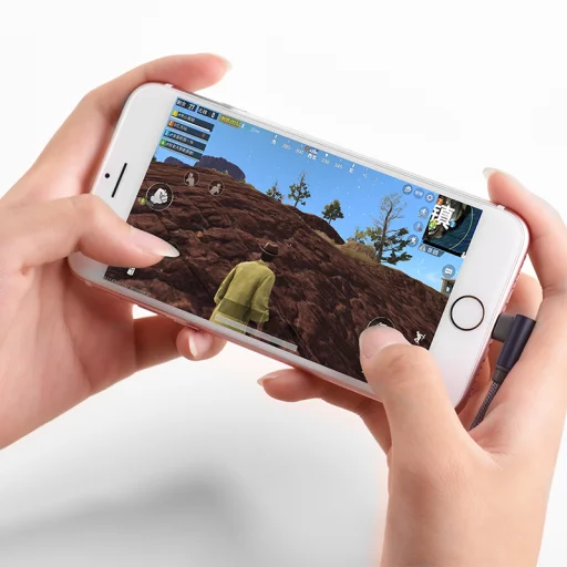 Borofone BX26 Express USB - Lightning kábel döntött fejjel 2.4A 1m szürke - 3