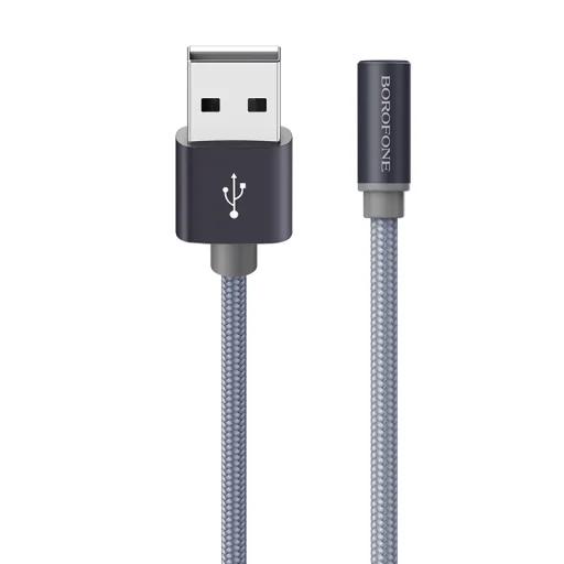 Borofone BX26 Express USB - Lightning kábel döntött fejjel 2.4A 1m szürke - 5