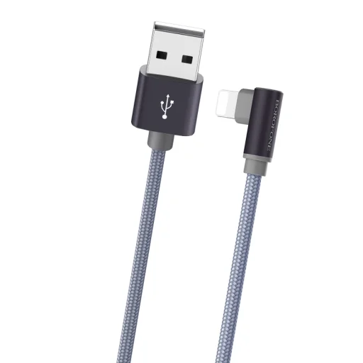 Borofone BX26 Express USB - Lightning kábel döntött fejjel 2.4A 1m szürke - 6