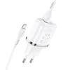 Borofone Aspiring DBN4 töltő adapter 2xUSB 2.4A + USB - micro USB töltő kábel fehér thumbnail
