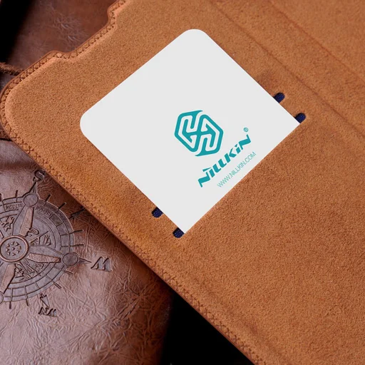 Samsung Galaxy S22 Nillkin Qin Pro bőr fliptok piros - 7