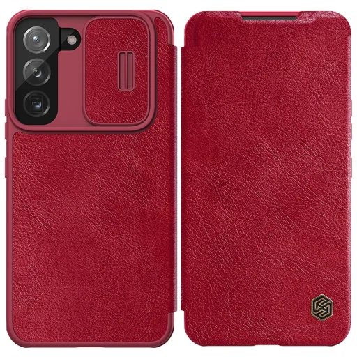 Samsung Galaxy S22 Nillkin Qin Pro bőr fliptok piros - 1