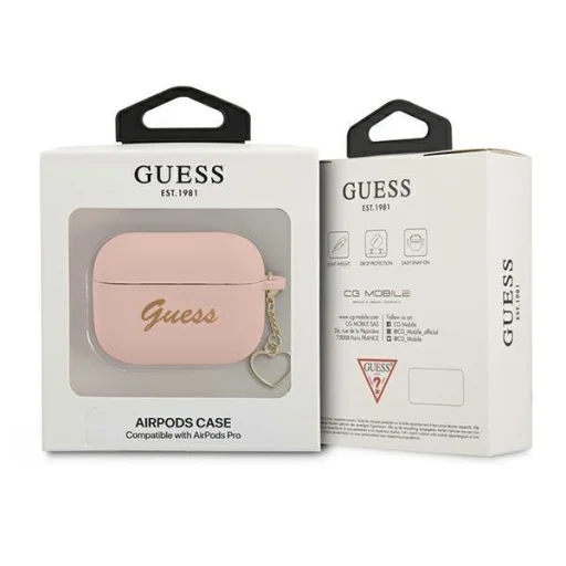 Guess Silicone Charm GUAPLSCHSP AirPods Pro 1/2 tok pink - 3