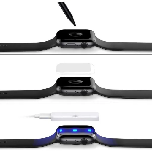 Apple Watch 7 (41mm) Glastify UVTG+ kijelzővédő üvegfólia 2db - 4