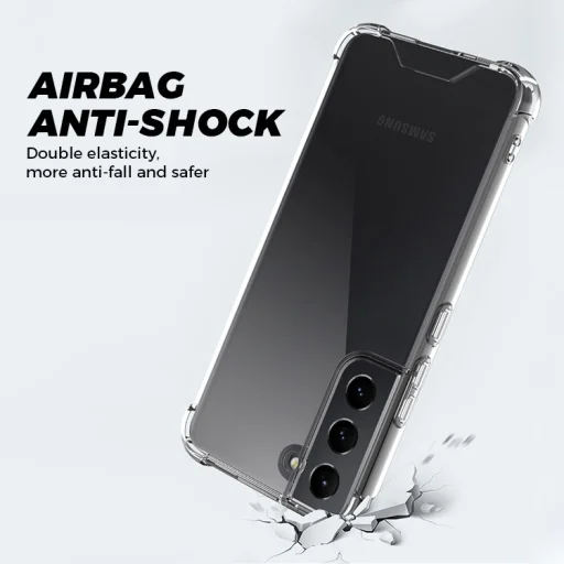 Samsung Galaxy S22 Ultra ütésálló átlátszó kemény TPU tok sarokvédelemmel Alphajack - 6