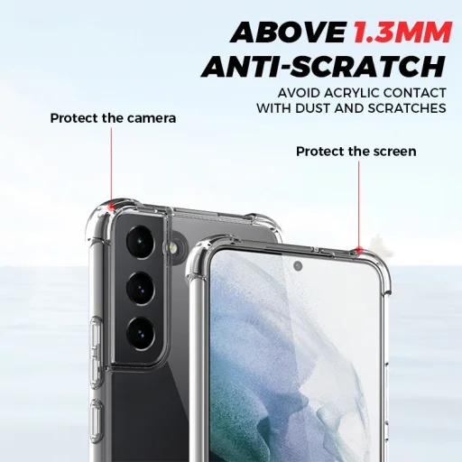 Samsung Galaxy S22 Ultra ütésálló átlátszó kemény TPU tok sarokvédelemmel Alphajack - 3