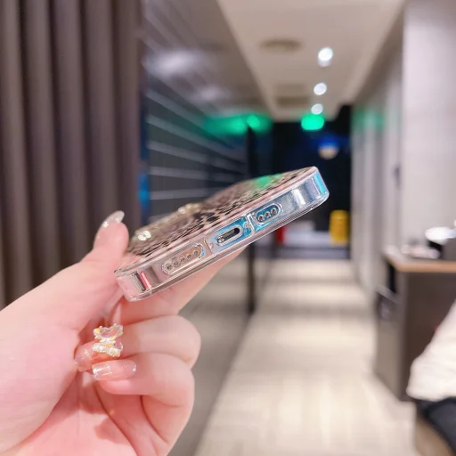 iPhone 13 Pro Max TPU szilikon tok párducmintás barna Alphajack - 3