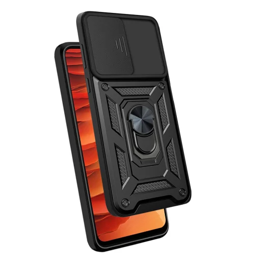 Samsung Galaxy S22 Plus Ring Lens tok kameralencse védővel, kihajtható mágneses támasszal rose gold Alphajack - 4