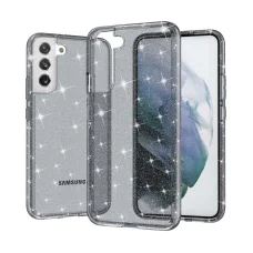 Samsung Galaxy S22 Plus TPU áttetsző shining tok fekete Alphajack