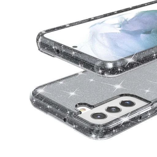 Samsung Galaxy S22 TPU áttetsző shining tok fekete Alphajack - 13