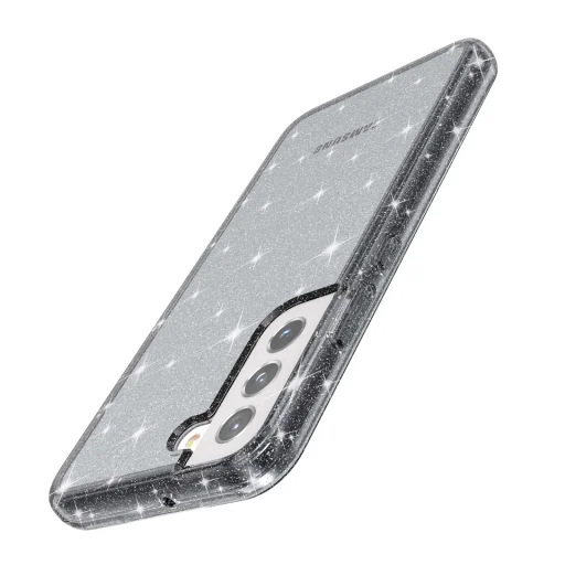 Samsung Galaxy S22 TPU áttetsző shining tok fekete Alphajack - 5