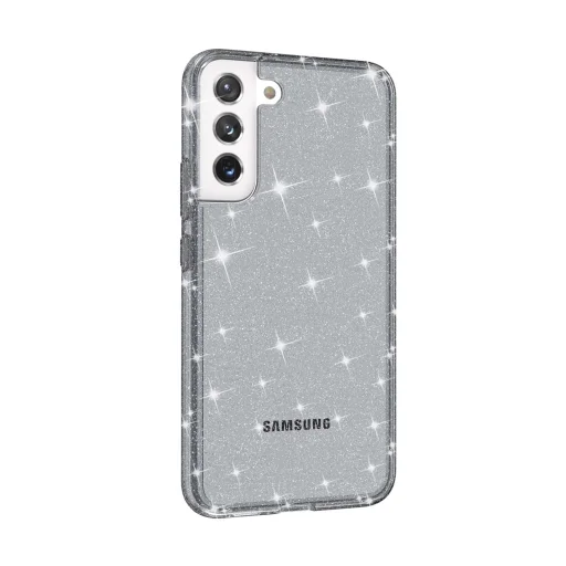 Samsung Galaxy S22 TPU áttetsző shining tok fekete Alphajack - 10