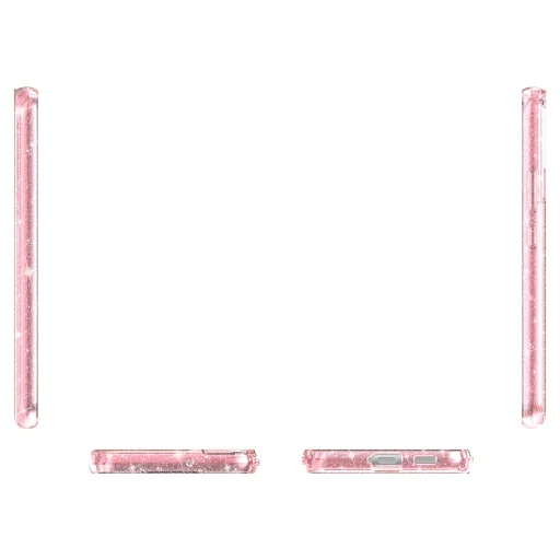 Samsung Galaxy S22 TPU áttetsző shining tok rose gold Alphajack - 2