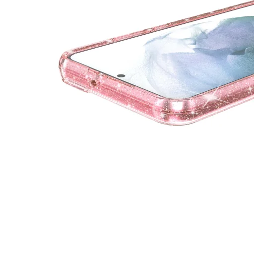 Samsung Galaxy S22 TPU áttetsző shining tok rose gold Alphajack - 7