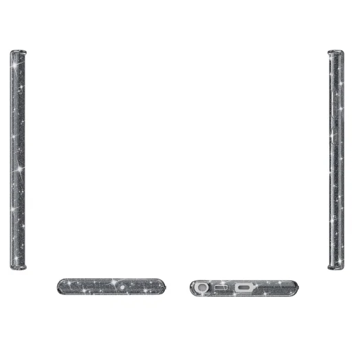 Samsung Galaxy S22 Ultra TPU áttetsző shining tok fekete Alphajack - 16