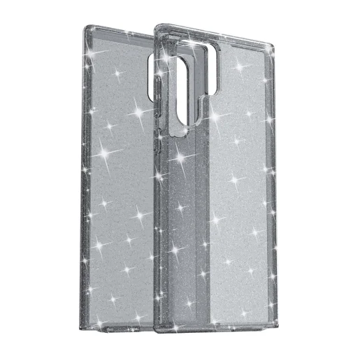 Samsung Galaxy S22 Ultra TPU áttetsző shining tok fekete Alphajack - 3